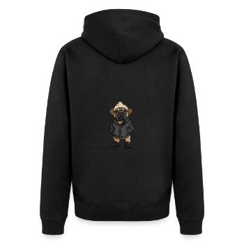 Bullmastiff Dog Stylish - Unisex Premium Organic Zip Hoodie - black - Back - Nico (187cm)