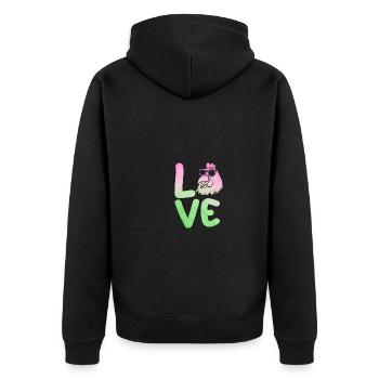 Poules Poule - Veste à capuche bio Premium Unisexe - noir - Dos - Nico (187cm)