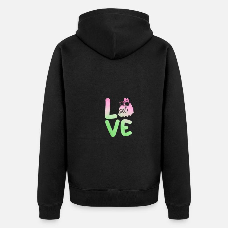 Poules Poule - Veste à capuche bio Premium Unisexe - noir