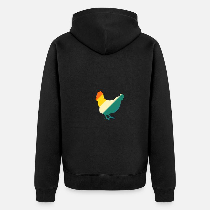 Poules Poule - Veste à capuche bio Premium Unisexe - noir