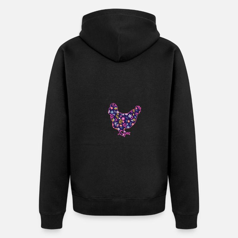 Poules Poule - Veste à capuche bio Premium Unisexe - noir