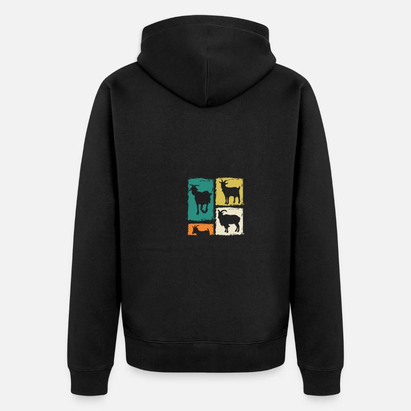 Chèvres - Veste à capuche bio Premium Unisexe - noir
