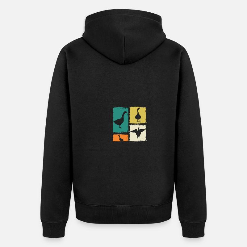 Gans - Unisex Premium Bio Zip Hoodie - Schwarz