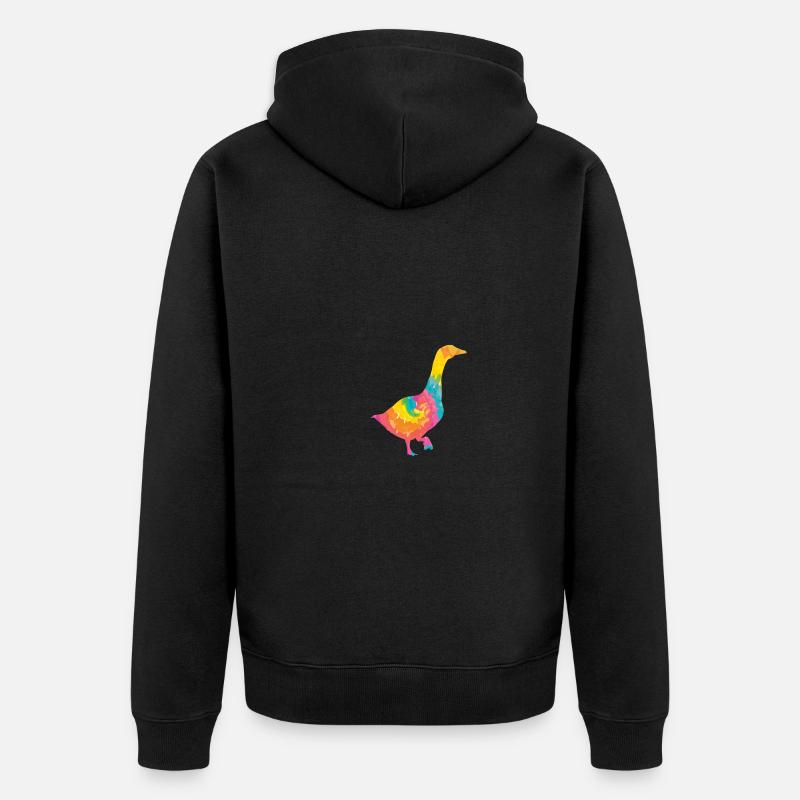Gans - Unisex Premium Bio Zip Hoodie - Schwarz