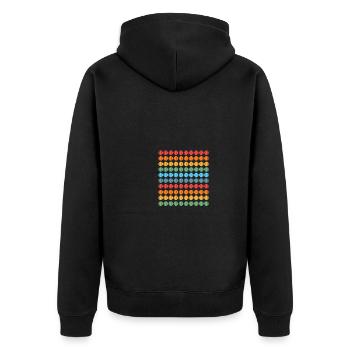 Baseballspieler Baseball - Unisex Premium Bio Zip Hoodie - Schwarz - Hinten - Nico (187cm)