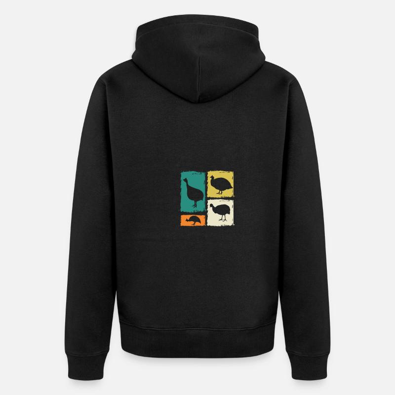 Poules Coq Pintade - Veste à capuche bio Premium Unisexe - noir