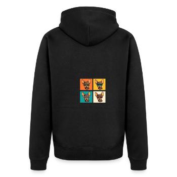 Chien Chihuahua - Veste à capuche bio Premium Unisexe - noir - Dos - Nico (187cm)