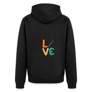 Joueur de flûte - Veste à capuche bio Premium Unisexe - noir - Dos - Nico (187cm)