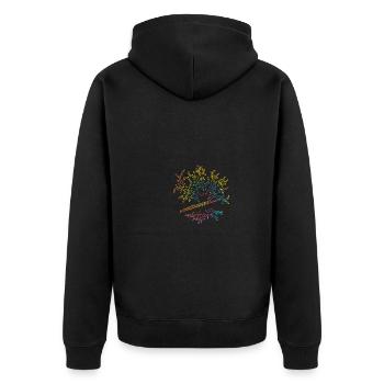 Joueur de flûte - Veste à capuche bio Premium Unisexe - noir - Dos - Nico (187cm)