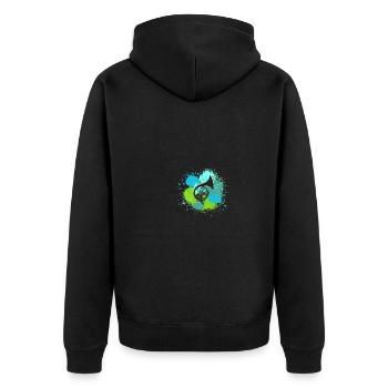 Horn player French horn - Unisex Premium Organic Zip Hoodie - black - Back - Nico (187cm)
