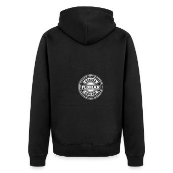 Florian - Unisex Premium Bio Zip Hoodie - Schwarz - Hinten - Nico (187cm)