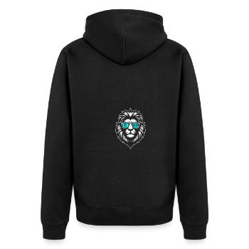 Leo Frank - Unisex Premium Organic Zip Hoodie - black - Back - Nico (187cm)