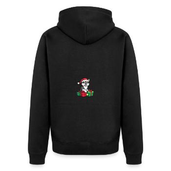 Husky Dog Cadeaux de bande dessinée de Noël - Veste à capuche bio Premium Unisexe - noir - Dos - Nico (187cm)