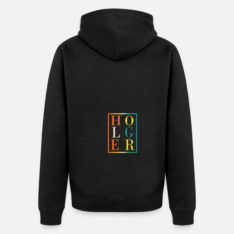 Holger - Unisex Premium Bio Zip Hoodie - Schwarz