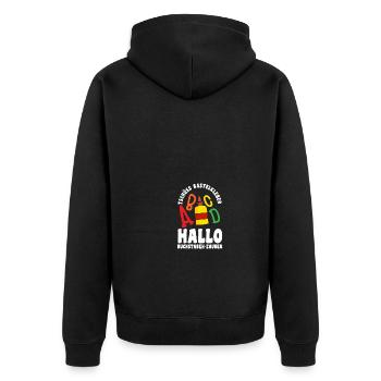 Garderie Sortant de l’école Inscription Écolier - Veste à capuche bio Premium Unisexe - noir - Dos - Nico (187cm)