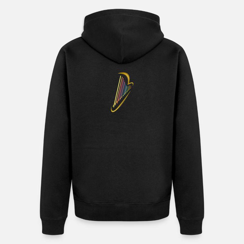 harpe - Veste à capuche bio Premium Unisexe - noir