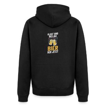 Costume de carnaval Boire de la bière Carnaval Carnaval - Veste à capuche bio Premium Unisexe - noir - Dos - Nico (187cm)