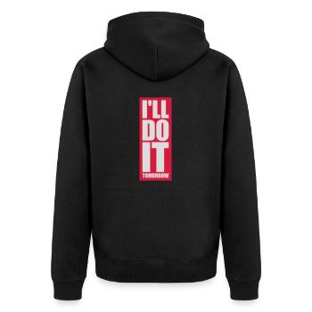 Citation de Do It Tomorrow - Veste à capuche bio Premium Unisexe - noir - Dos - Nico (187cm)