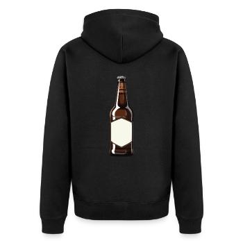 Bouteille de bière Symbole de consommation de bière - Veste à capuche bio Premium Unisexe - noir - Dos - Nico (187cm)