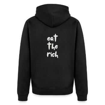 Mangez les riches - Veste à capuche bio Premium Unisexe - noir - Dos - Nico (187cm)