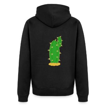 Cactus N°5 - Veste à capuche bio Premium Unisexe - noir - Dos - Nico (187cm)