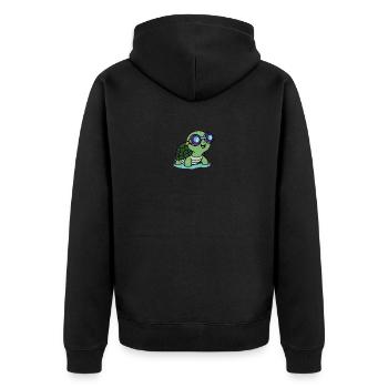 Baby Schildkröte Kröte Schwimmbrille Schwimmen - Unisex Premium Bio Zip Hoodie - Schwarz - Hinten - Nico (187cm)