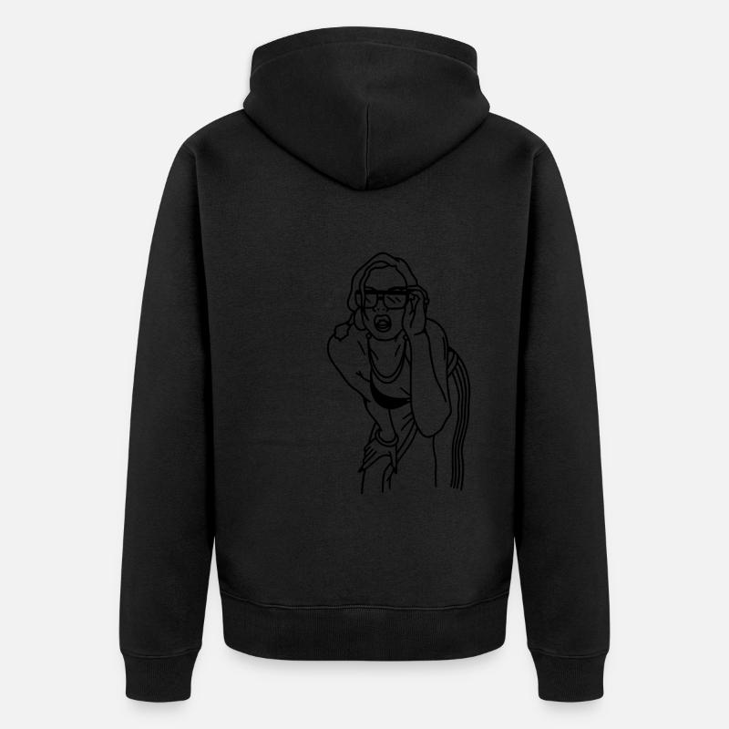 FILLE - Veste à capuche bio Premium Unisexe - noir