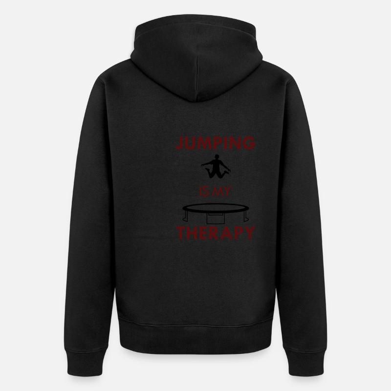 Sauter comme thérapie Trampoline Jumper - Veste à capuche bio Premium Unisexe - noir