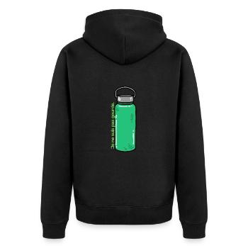 Cadeau pour femme drôle | Je ne suis pas gourde - Veste à capuche bio Premium Unisexe - noir - Dos - Nico (187cm)