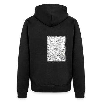 Best Cat Mum Ever Vintage Cat Mummy With Kittens - Unisex Premium Organic Zip Hoodie - black - Back - Nico (187cm)