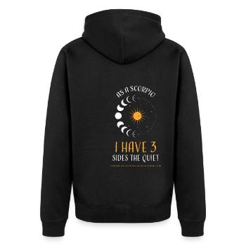 En tant que Scorpion, j’ai 3 côtés le... - Veste à capuche bio Premium Unisexe - noir - Dos - Nico (187cm)