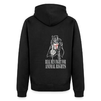 SAUVETAGE ANIMAL AIDE AUX ANIMAUX - Veste à capuche bio Premium Unisexe - noir - Dos - Nico (187cm)