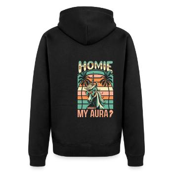 Hippie - Veste à capuche bio Premium Unisexe - noir - Dos - Nico (187cm)