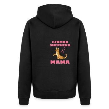 Cadeau Chien Maman Fête des Mères Berger Allemand - Veste à capuche bio Premium Unisexe - noir - Dos - Nico (187cm)