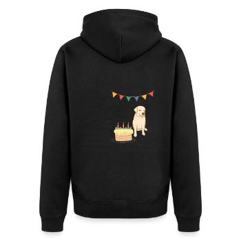 Fête d’anniversaire Chiens Fête Cadeau Labrador - Veste à capuche bio Premium Unisexe - noir - Dos - Nico (187cm)