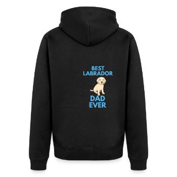 Meilleur Labrador Papa Cadeau fête des pères Labrador - Veste à capuche bio Premium Unisexe - noir - Dos - Nico (187cm)
