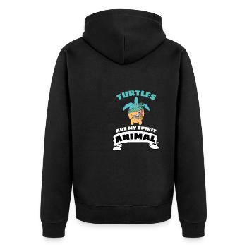 Été Plage Animal Drôle Cadeau Tortue - Veste à capuche bio Premium Unisexe - noir - Dos - Nico (187cm)