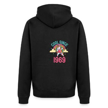 Cool depuis 1969 Dabbing Unicorn 53ème anniversaire - Veste à capuche bio Premium Unisexe - noir - Dos - Nico (187cm)