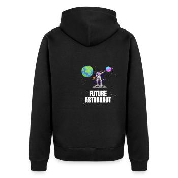 Space Astronomy Dabbing Future Astronaut - Unisex Premium Organic Zip Hoodie - black - Back - Nico (187cm)
