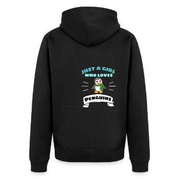 Antarctica Animal Lovers Fille Cadeau Pingouin - Veste à capuche bio Premium Unisexe - noir - Dos - Nico (187cm)