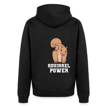 Squirrel Power Eichhörnchen - Veste à capuche bio Premium Unisexe - noir - Dos - Nico (187cm)