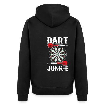 Darts players Darts players - Unisex Premium Organic Zip Hoodie - black - Back - Nico (187cm)