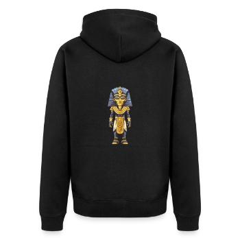 Pharaoh Comic - Unisex Premium Organic Zip Hoodie - black - Back - Nico (187cm)