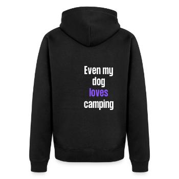 Même mon chien aime le camping - Veste à capuche bio Premium Unisexe - noir - Dos - Nico (187cm)