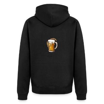 Chope de bière houblon - Veste à capuche bio Premium Unisexe - noir - Dos - Nico (187cm)