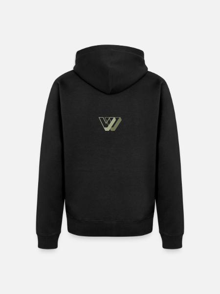 Winner Label. Fishing Edition - Unisex Premium Organic Zip Hoodie - black