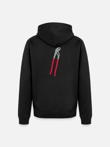 Zange Rohrzange - Unisex Premium Bio Zip Hoodie - Schwarz