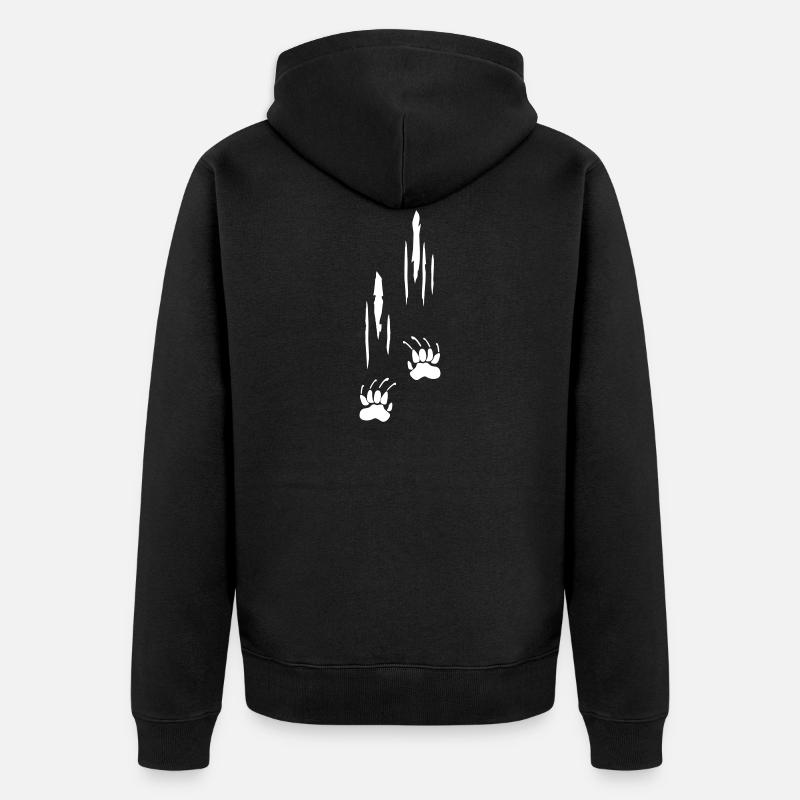 Scratches, Claws - Unisex Premium Organic Zip Hoodie - black