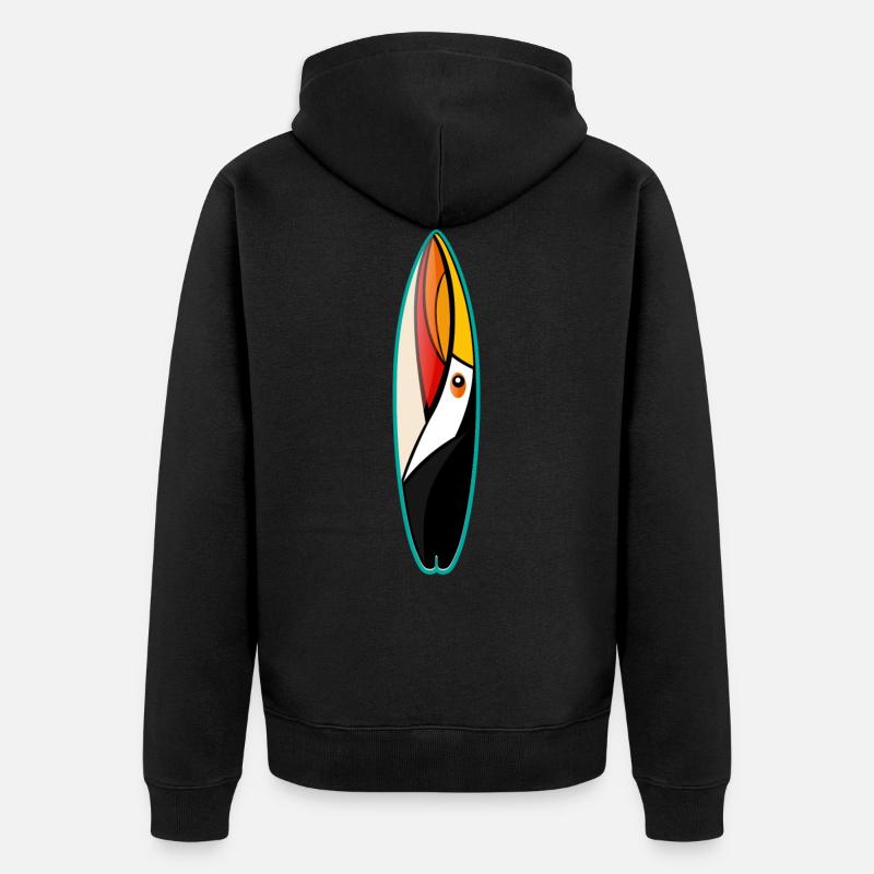 Planche de surf Toucan Surf - Veste à capuche bio Premium Unisexe - noir