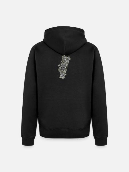 White Portugal - Unisex Premium Organic Zip Hoodie - black